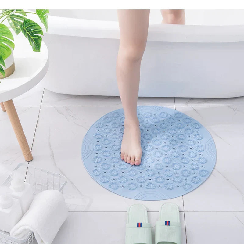 Rutschfeste Badematte mit Fußmassagekomfort und Abflussfunktion