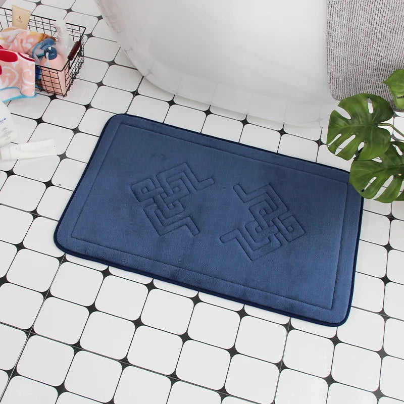 Tapis de bain antidérapant à relief géométrique