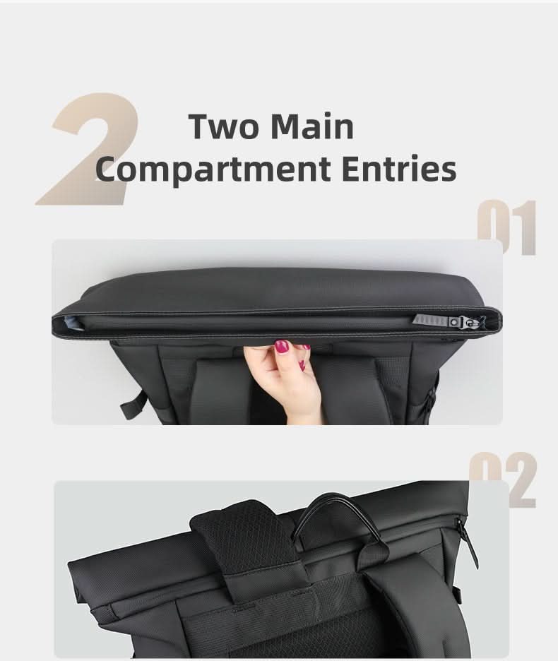 Mochila versátil y expandible TrailFlex con compartimento para portátil para aventureros