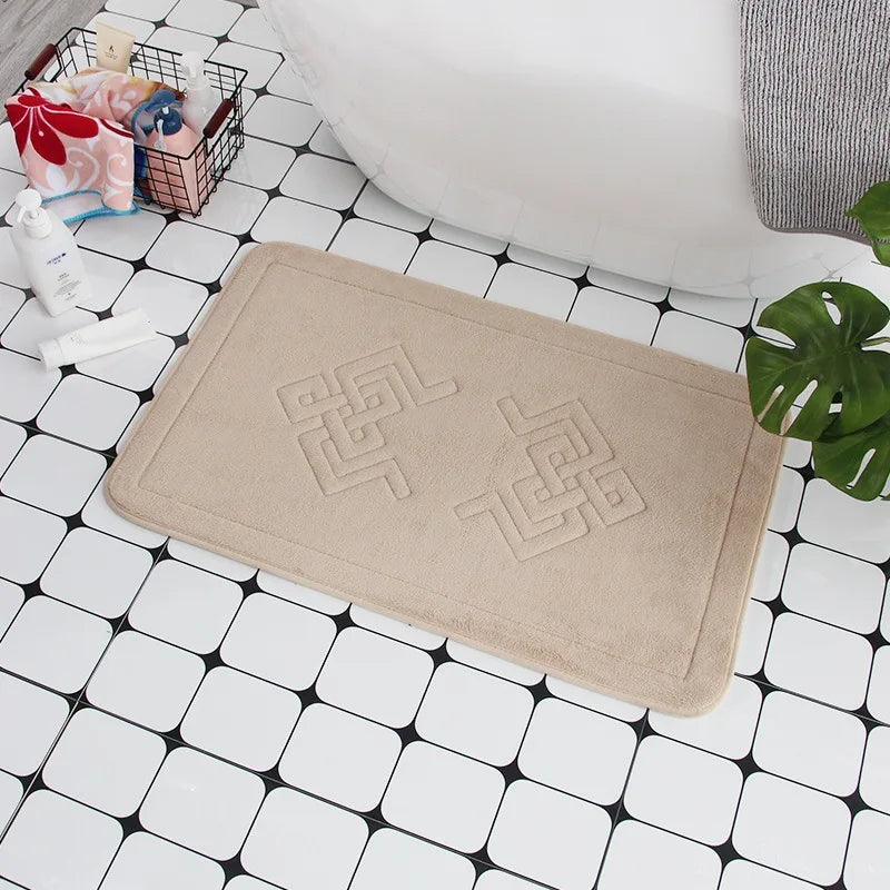 Alfombrilla de baño antideslizante con relieve de adoquines para baño