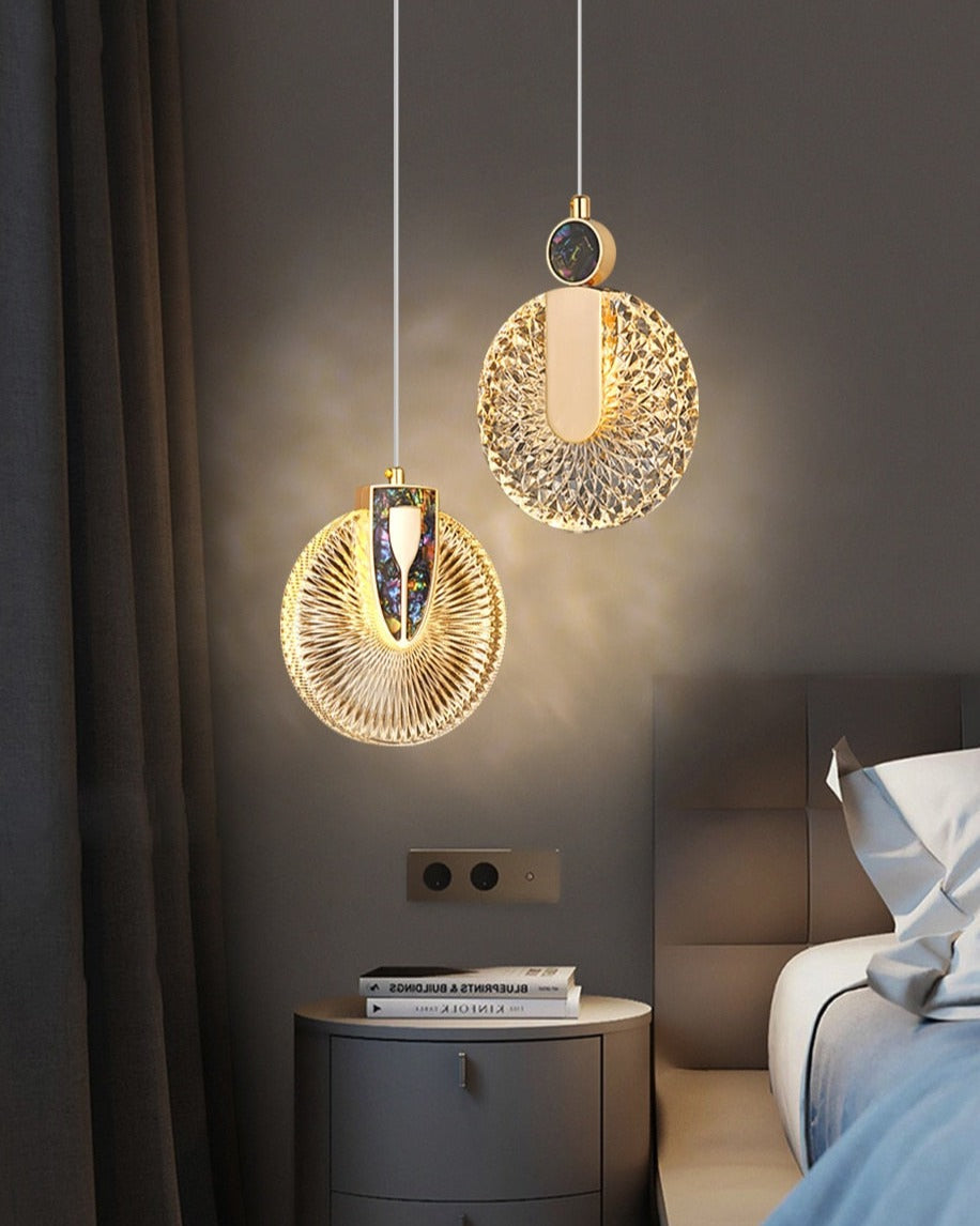 DUN Luxus Arany LED Függeszték Kör Alakú Kristály Csillár Lámpa