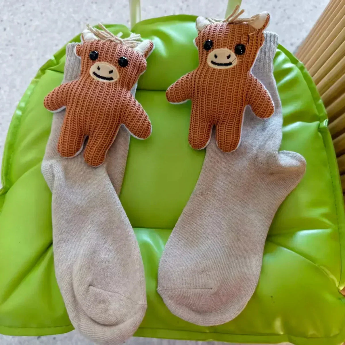 CozyNest House Socks For Home Relaxation With 3D Animal Accent And Non Slip