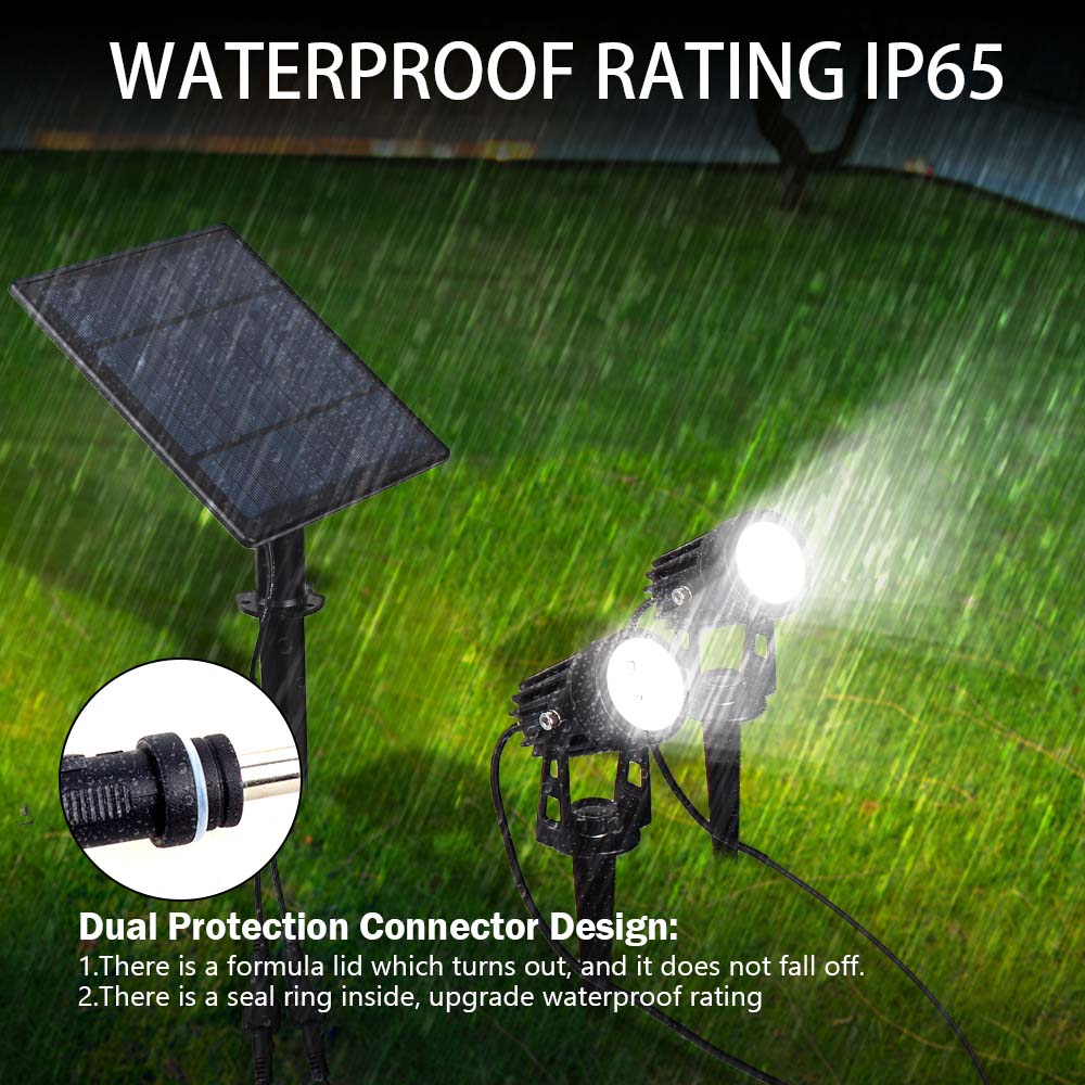 Solární reflektor vodotěsný IP65 solárně napájený LED