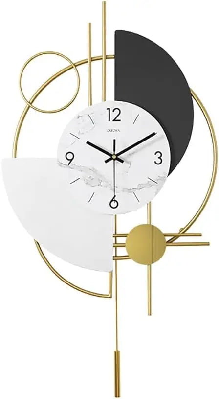 GoldSphere – Reloj decorativo 3D para sala de estar
