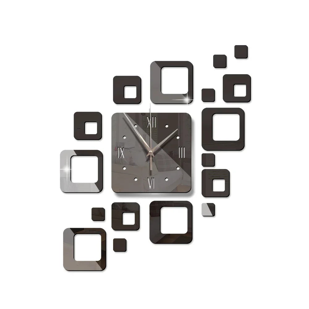 MirrorCraft - Reloj de pared acrílico cuadrado
