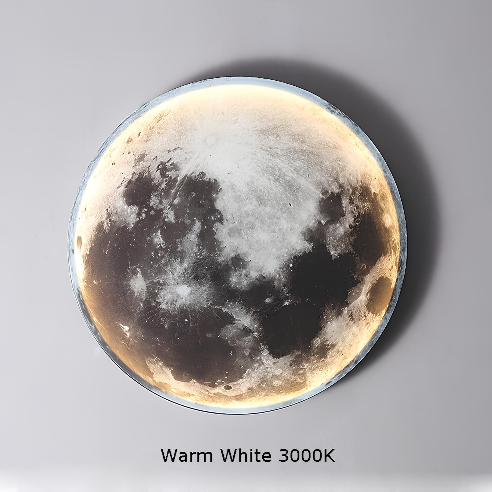 Lampu Bulat Bulan LED Pemasangan Dinding dan Siling, Bilik Tidur, Kanak-Kanak, Ruang Tamu