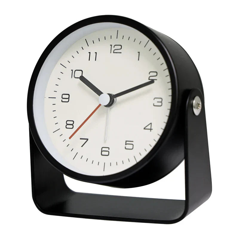 Yaratıcı Minimalist Metal Kuvars Masaüstü Alarm Saati