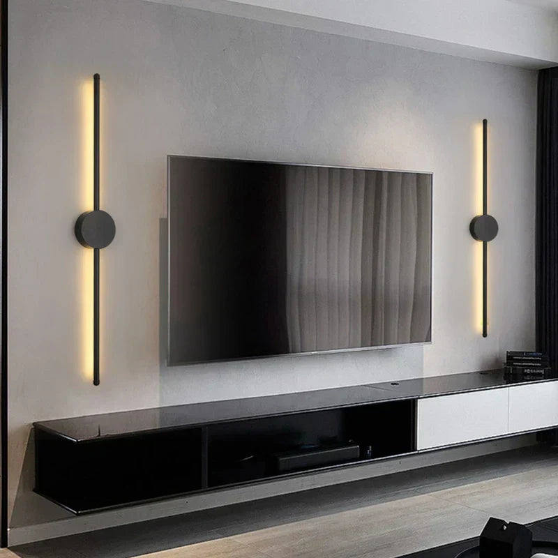I-Shaped LED Wall Light With Adjustable Three-Tone Glow For Bedroom And Living Rooms