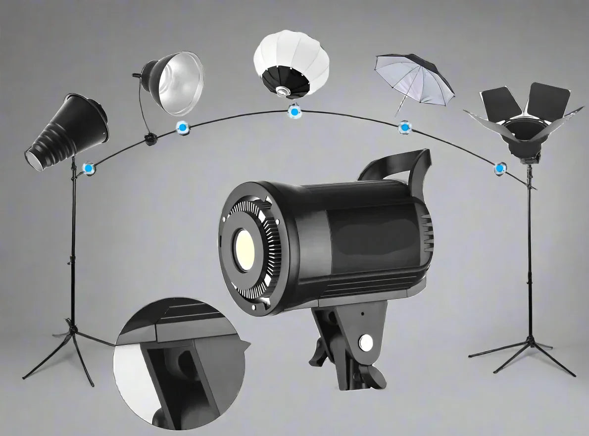Aiden 135W 便携式LED摄影灯 – 可调光双色温，配Bowens卡口