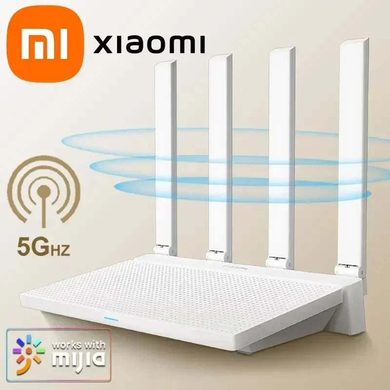 Xiaomi-ruter AX3000T IPTV Mesh-nettverksruter – Gigabit Ethernet, spillakselerator og signalforsterker