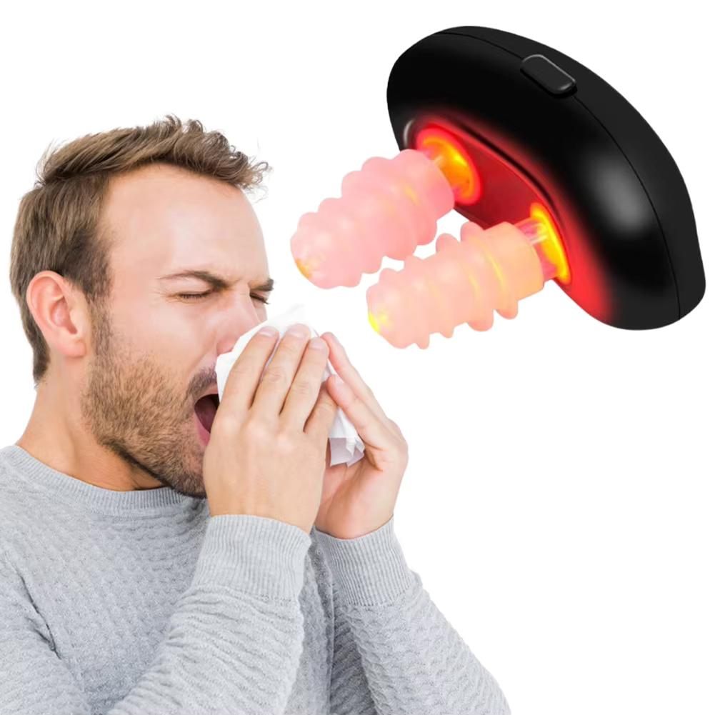 Alat Terapi Hidung Dengan Cahaya Merah Untuk Lega Semula Jadi Pantas Dari Selsema Dan Radang Rongga Hidung