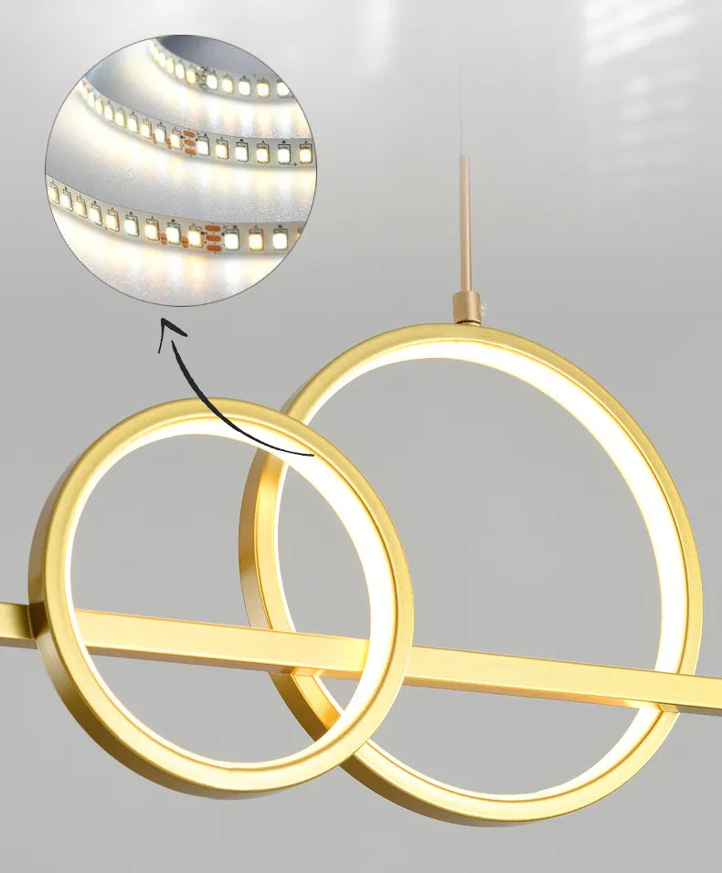 Lampu Gantung LED Minimalis Moden Komnab dengan Kawalan Jauh Sorotan