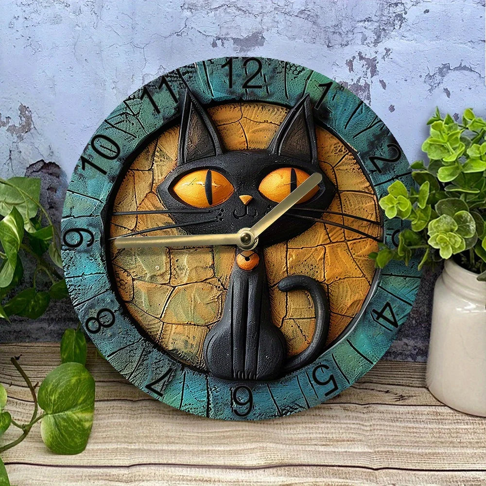CatWhisper – Reloj de Pared Silencioso de Aluminio