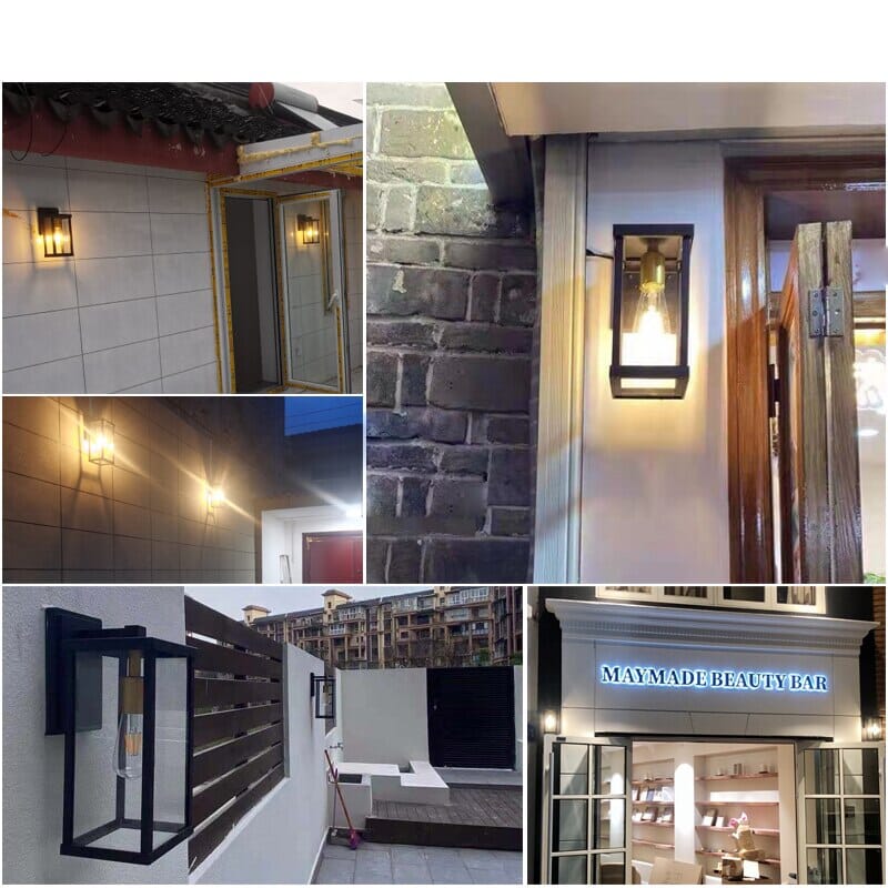 Zahid Utomhus Vägglampor med Glödlampa