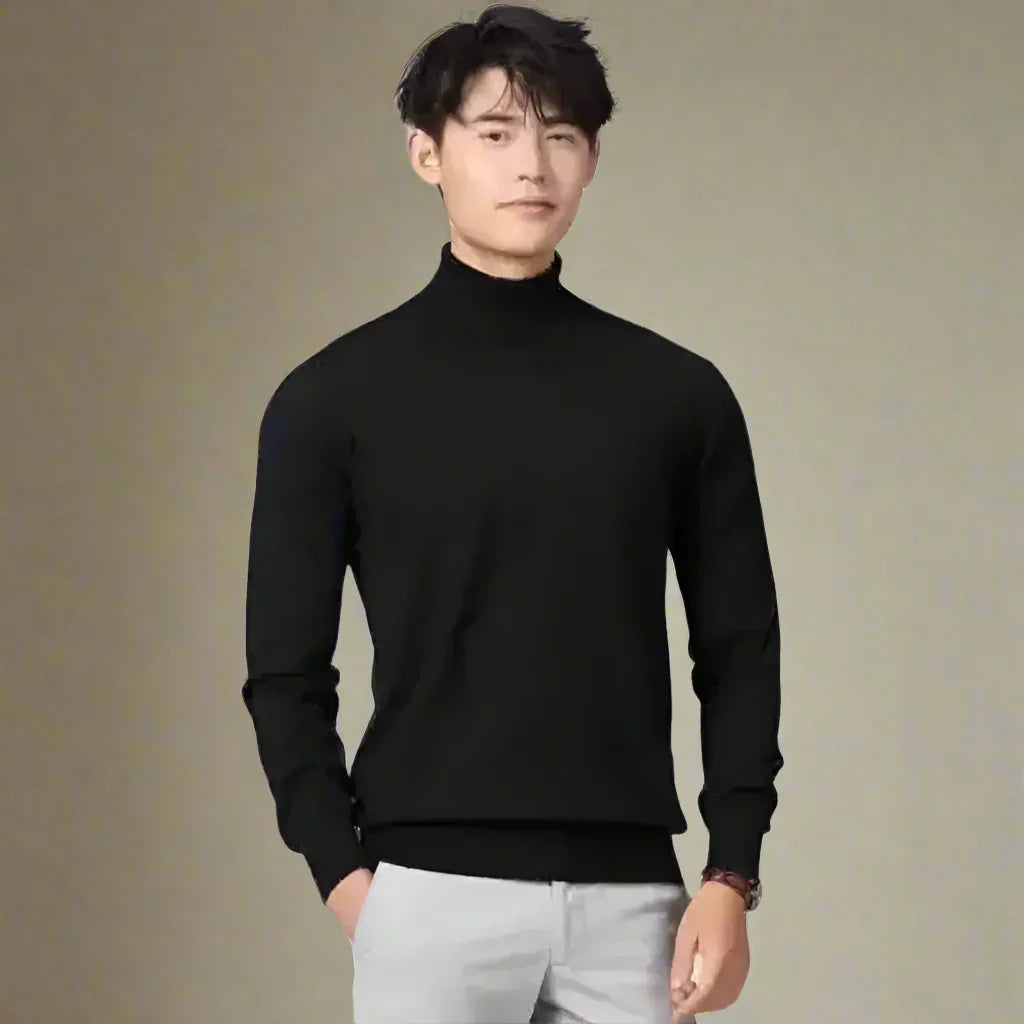 Suéter de cuello alto de cachemira Elliot – Calidez de lujo para hombres | Otoño e invierno 2023