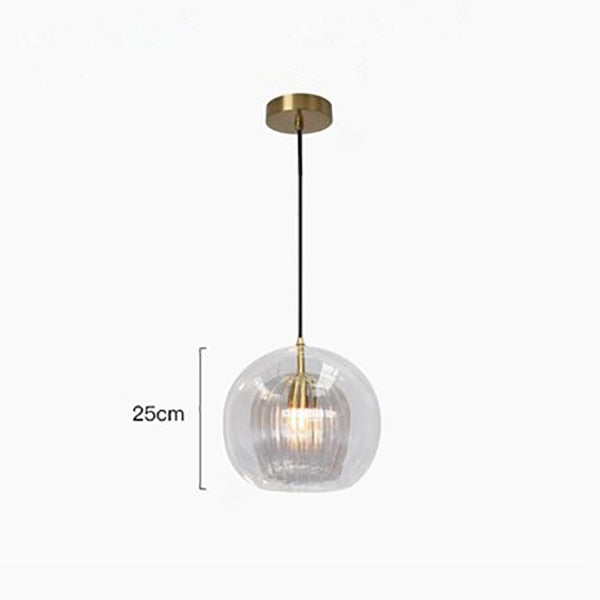 LON Bhouri - Lampu Gantung Kaca Dua Lapisan Bunga Seni Reka Bentuk Nordik