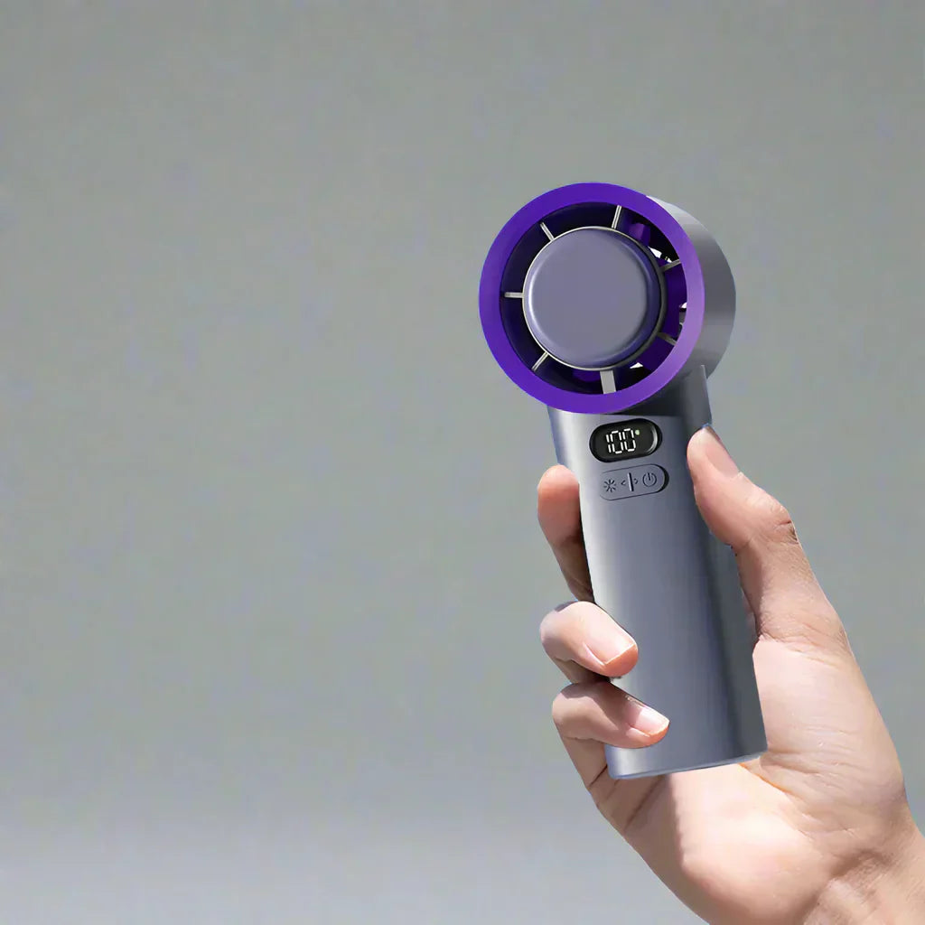 Ventoinha Portátil de Mão AeroChill com Compressa Fria