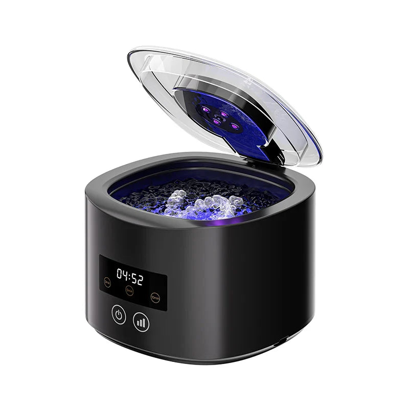 Ultrazvuková čistička - 50 kHz - USB dobíjecí - na rovnátka, retenční aparáty, zubní protézy a šperky