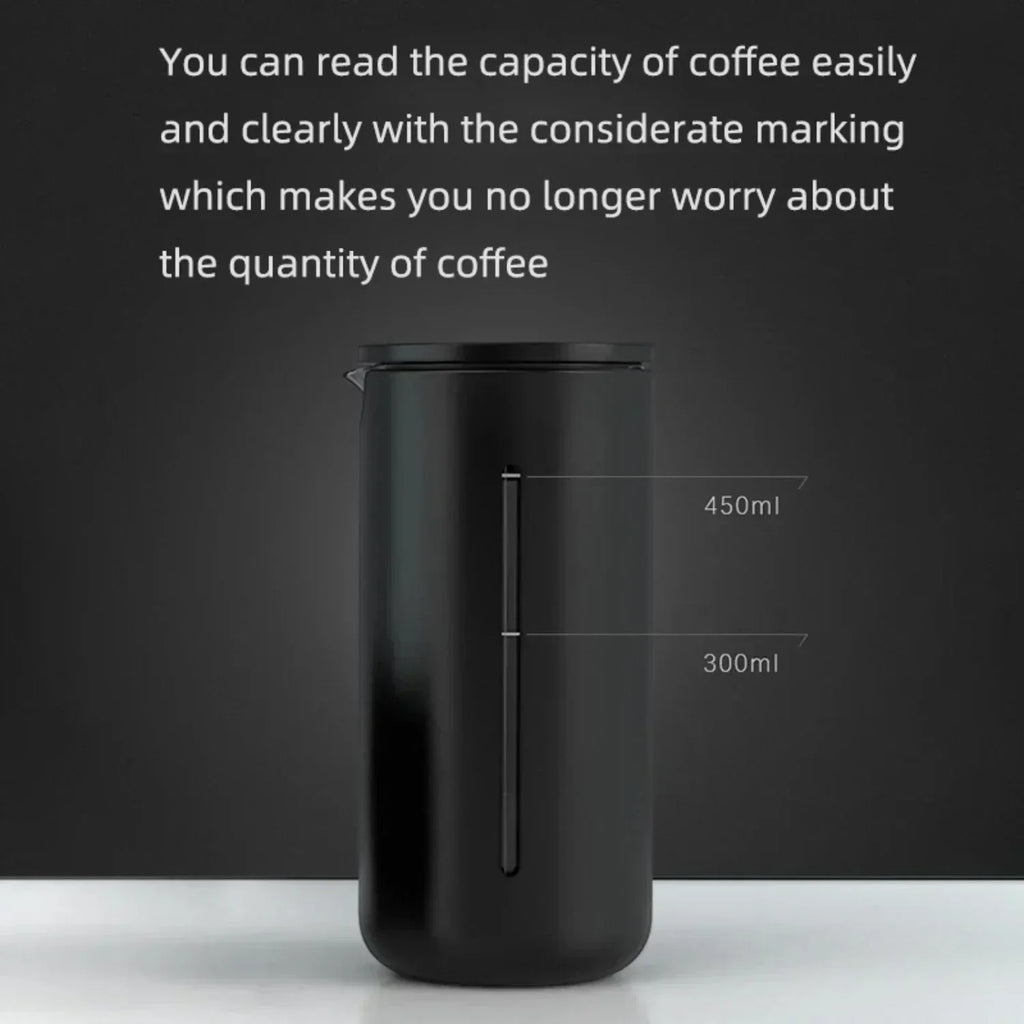 Presse à café à piston en maille d'acier inoxydable haute densité – Presse à thé en verre résistant à la chaleur