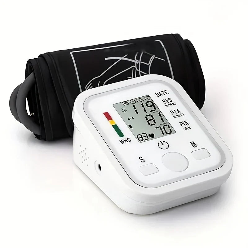 Monitor de Presión Arterial - Tonometría Automática de Brazo Superior | Medidor Digital de Presión Arterial Esfigmomanómetro