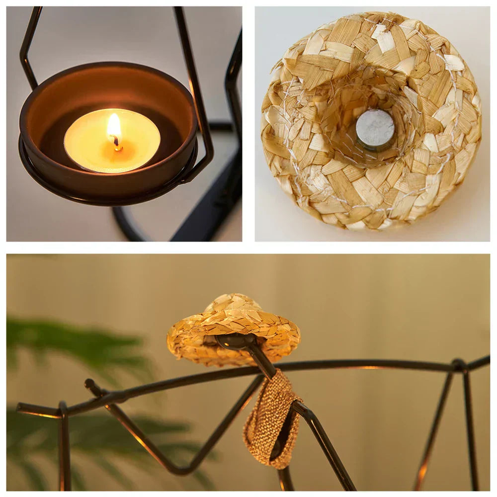 Eloria | Castiçal de Ferro em Forma de Mulher para Decoração Romântica e Luxuosa | Orntli