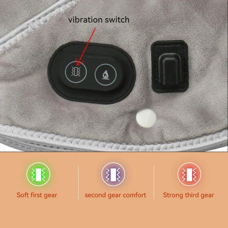 Vyhřívaný masážní přístroj na krk a ramena - USB 5V - 3 nastavení teploty 45-55°C - automatické vypnutí po 30-60 minutách