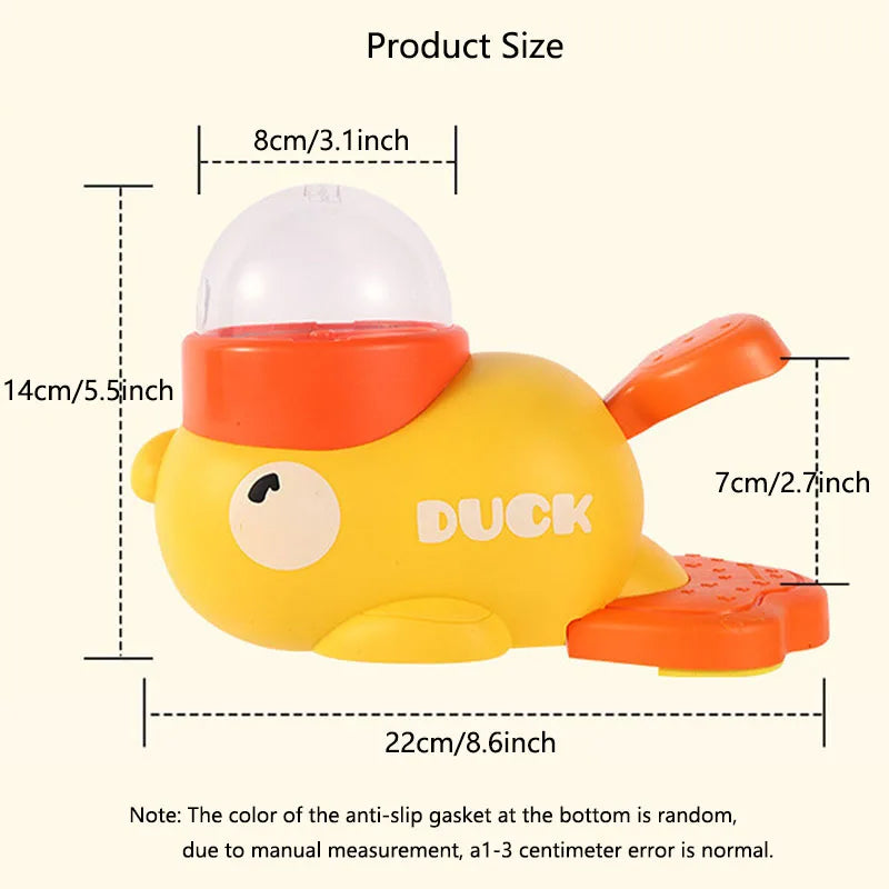 Interactive Duck Puzzle Feeder for Dogs & Cats - 3 Food Outlet Sizes - 12-20mm - Yellow