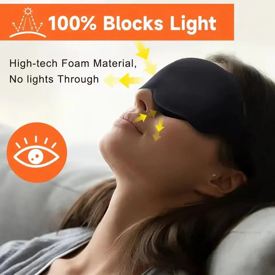 מסכת שינה NoctiShade 6D מקצף זיכרון חוסם אור לשינה עמוקה ולהארכות ריסים
