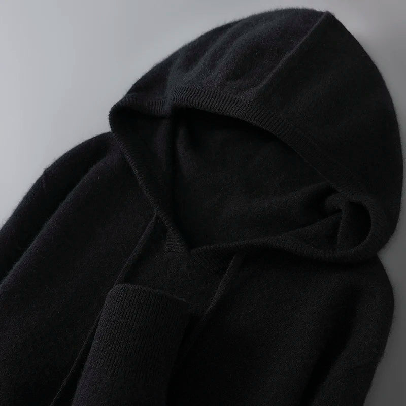 סוודר גברים מצמר וקאשמיר סריג רך וחמים סריג פולוור לשטיפה ביד בלבד