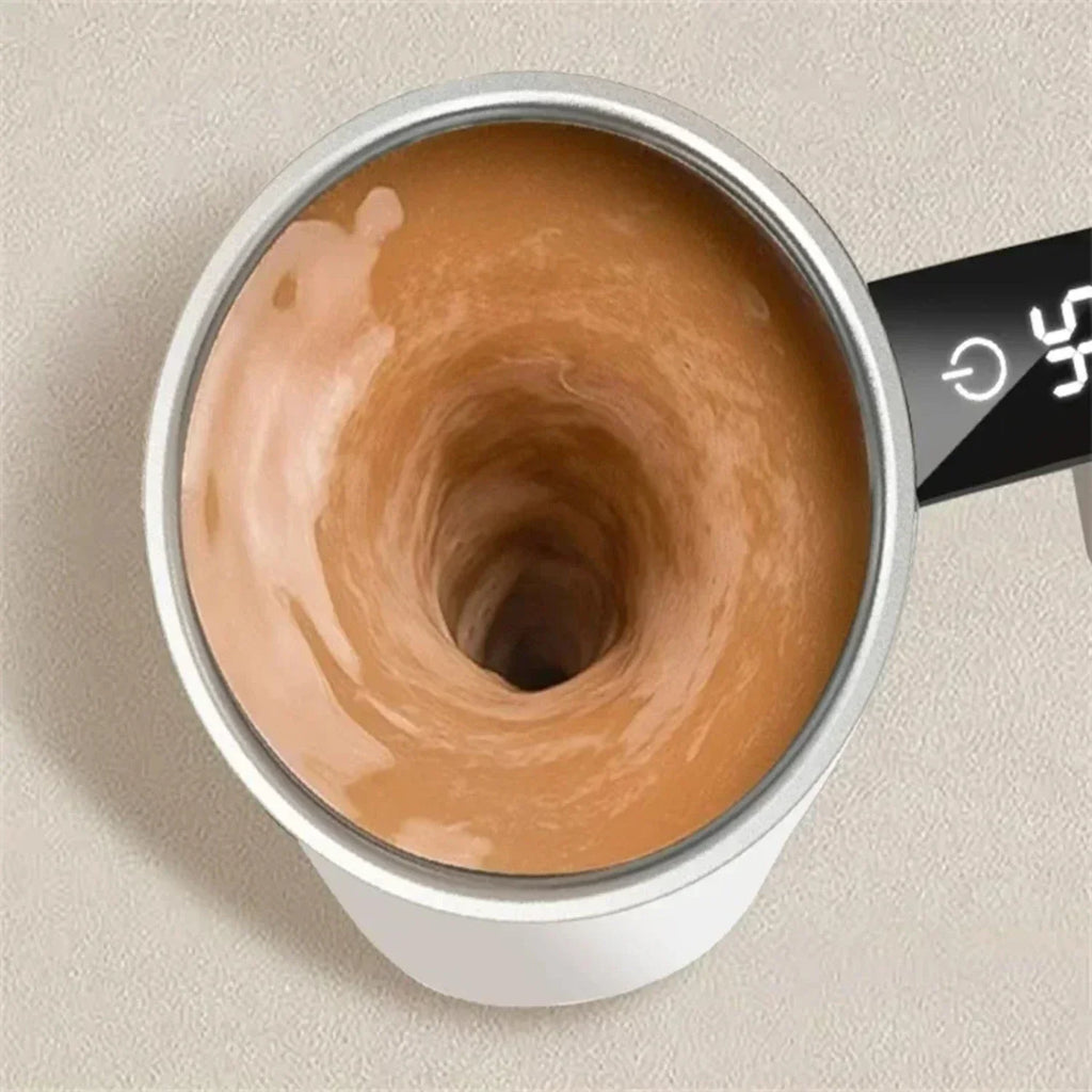 Tazza da caffè ricaricabile USB con miscelazione automatica – Tazza intelligente impermeabile con display LCD per tè