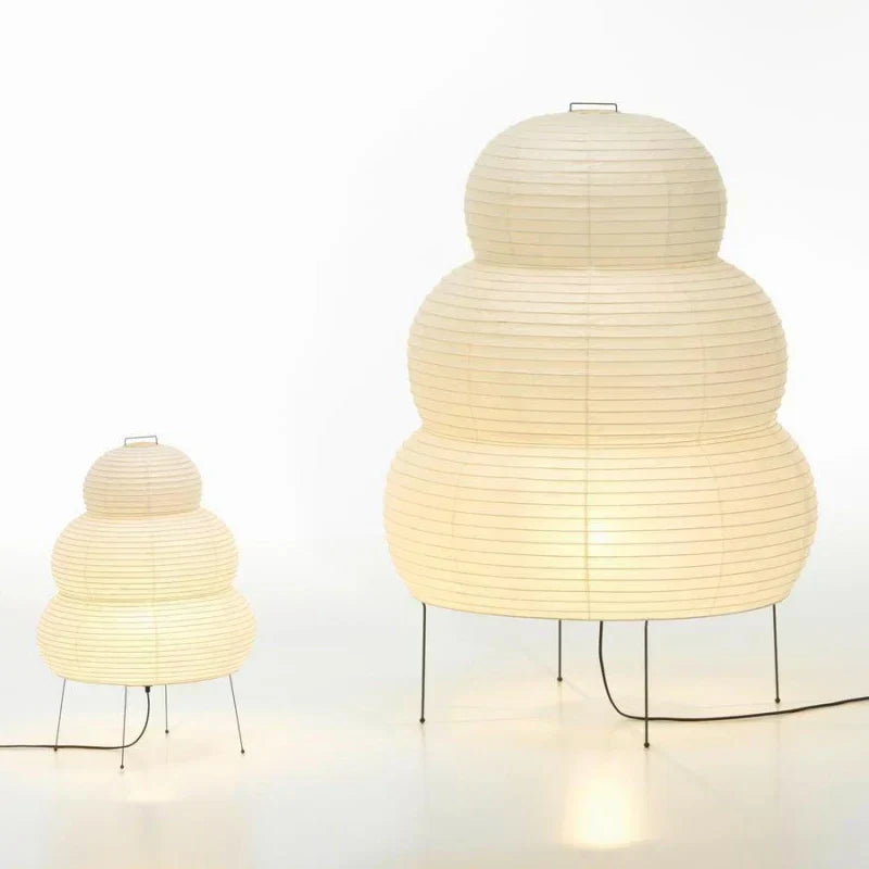 Lámpara de pie trípode japonesa Wabi-sabi