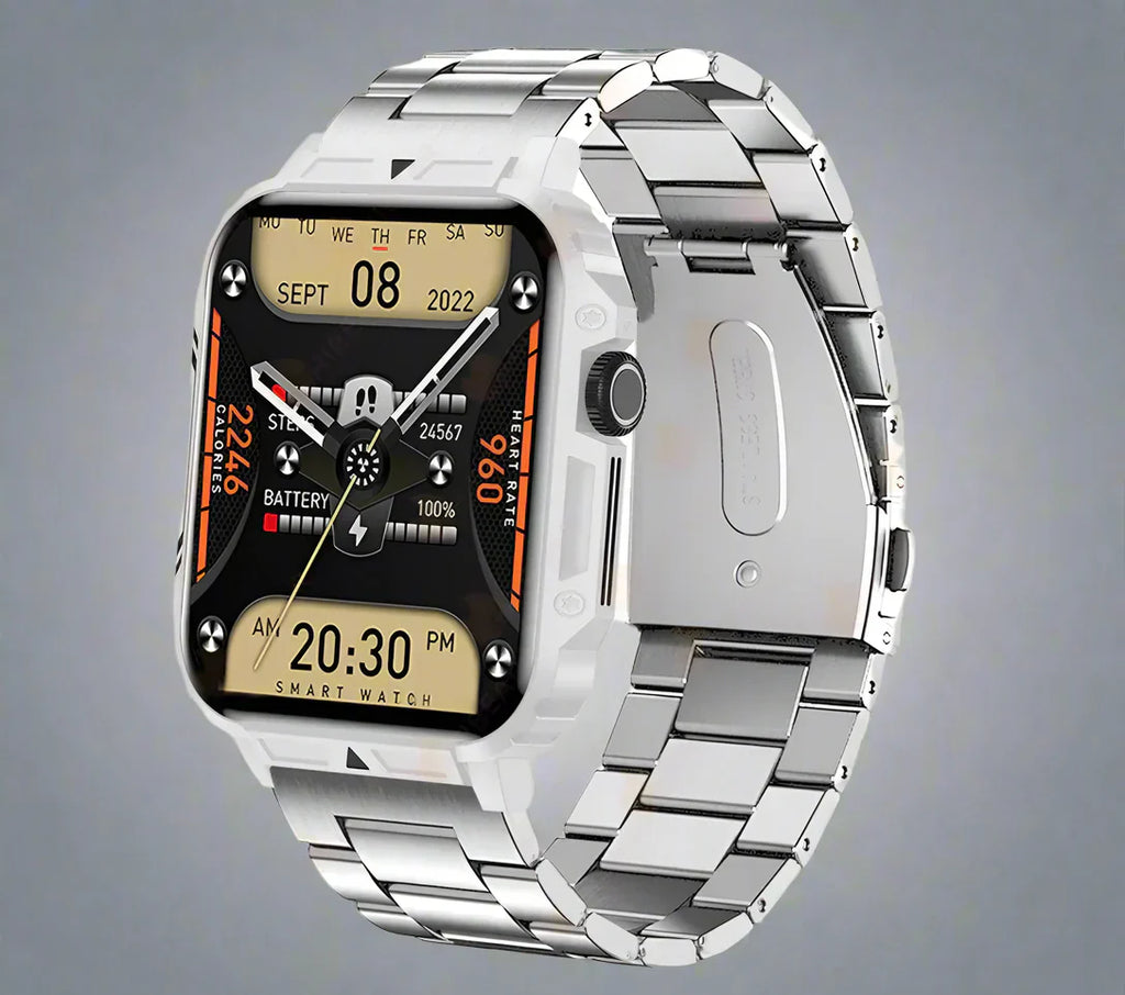 阿波罗 2024 军用智能手表 – 蓝牙通话，健身追踪器及 IP68 防水