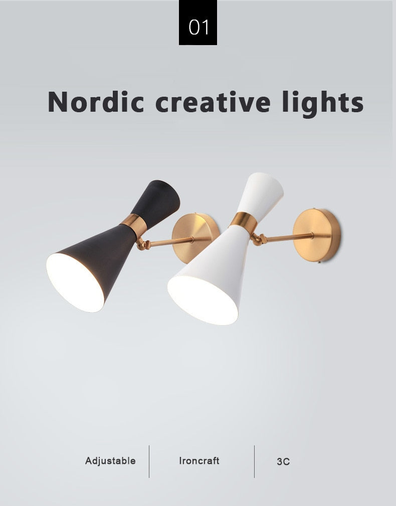 IIS Nara Nordic Home Living Bedside Wall Light Minimalist