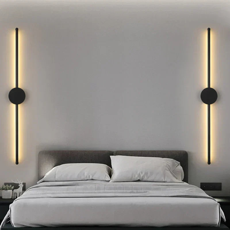 I-Shaped LED Wall Light With Adjustable Three-Tone Glow For Bedroom And Living Rooms
