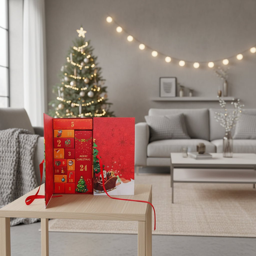 HollyNest adventskalender med 24 dager med festlige overraskelser for glede i familien
