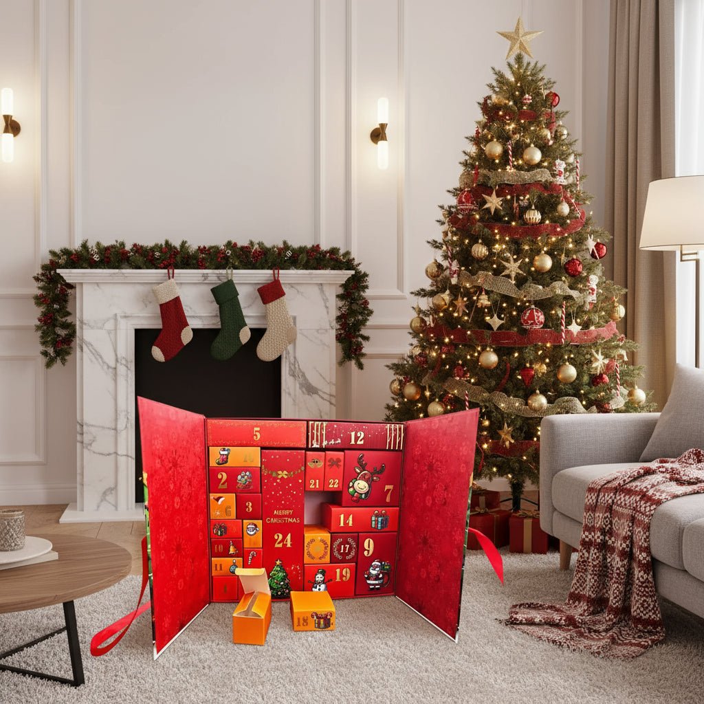 HollyNest adventskalender med 24 dager med festlige overraskelser for glede i familien