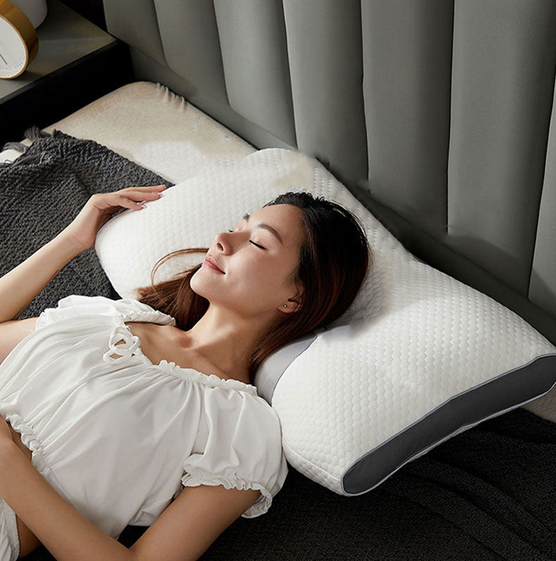 背部及侧卧睡眠者专用混合枕 - 颈部与肩部支撑枕