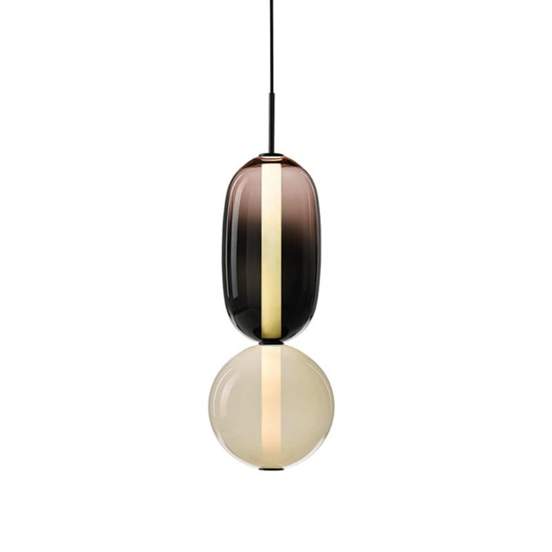 Syro LED-Pendelleuchte aus bonbonfarbenem Glas