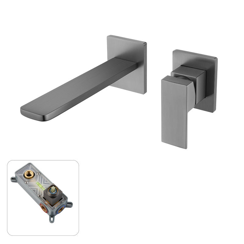 صنبور حوض حمام مثبت على الحائط بمقبض واحد مخفي