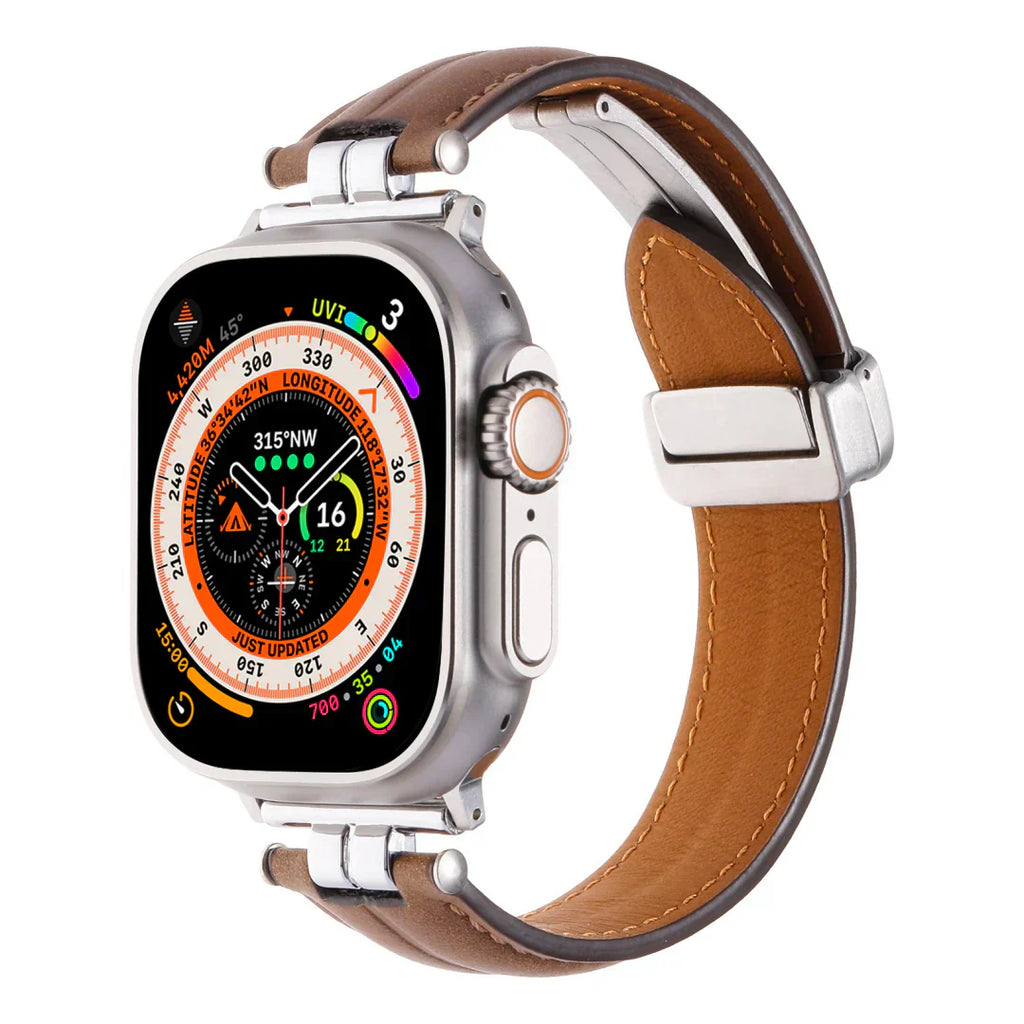 Cinturino in pelle magnetico per Apple Watch