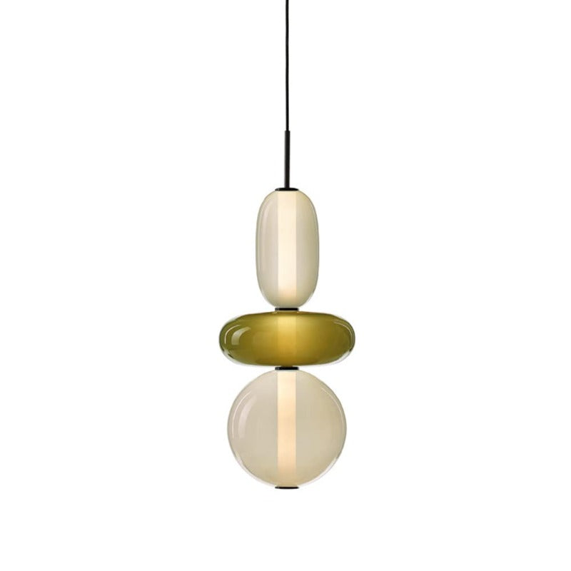 Syro LED-Pendelleuchte aus bonbonfarbenem Glas