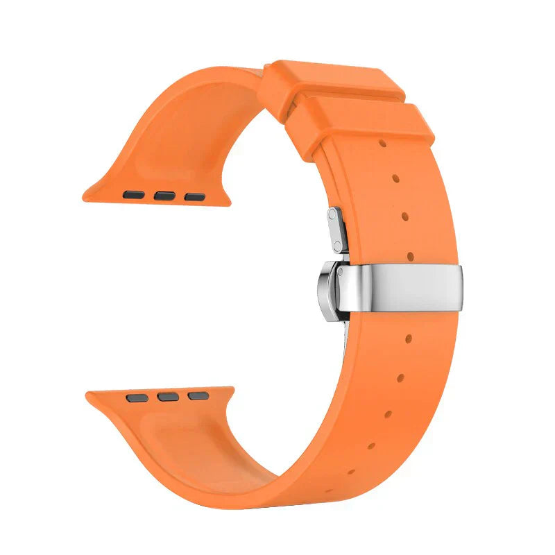 Luxusní pásek s motýlkovou sponou z FKM pro Apple Watch