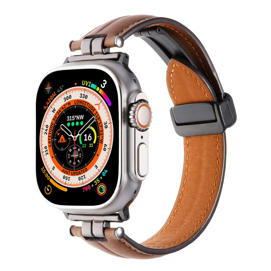 Cinturino in pelle magnetico per Apple Watch