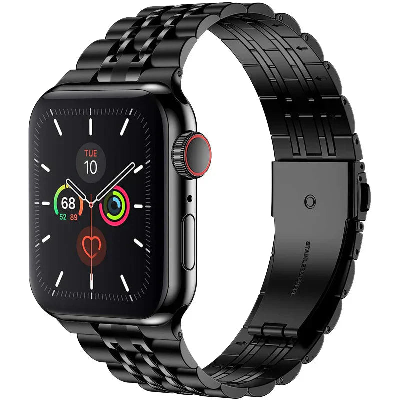 Luksusowa składana bransoleta ze stali nierdzewnej do Apple Watch