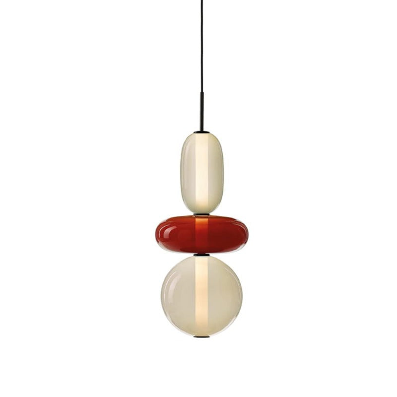 Syro LED-Pendelleuchte aus bonbonfarbenem Glas