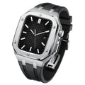 AP9009 silikonový řemínek s pouzdrem z nerezové oceli 316L pro Apple Watch