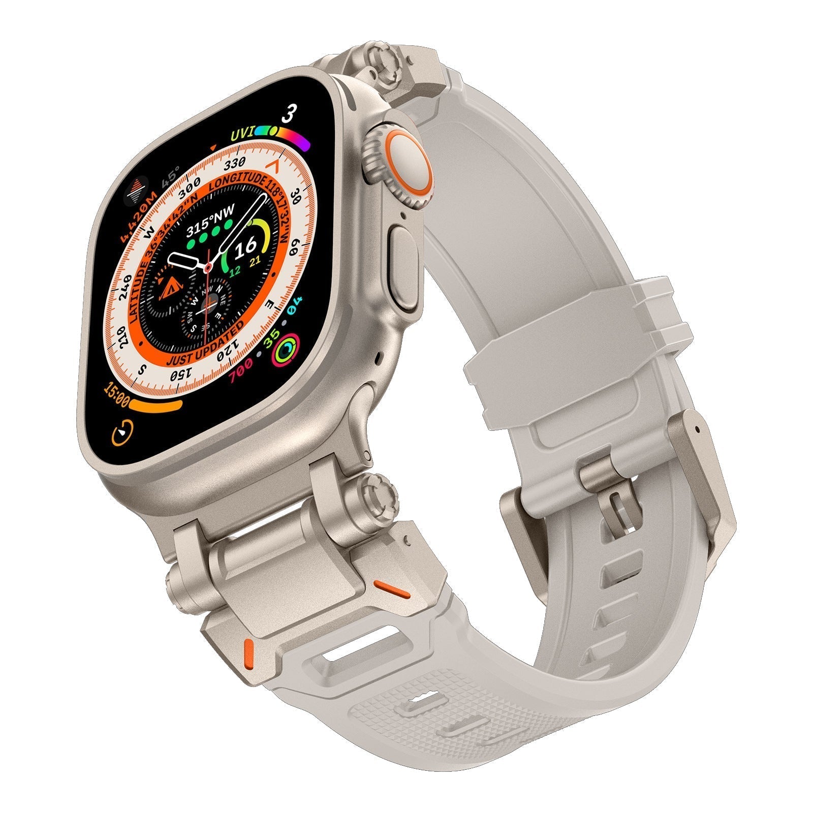 Explorer Tactical Fluoro Rubber Apple Watch Bandje