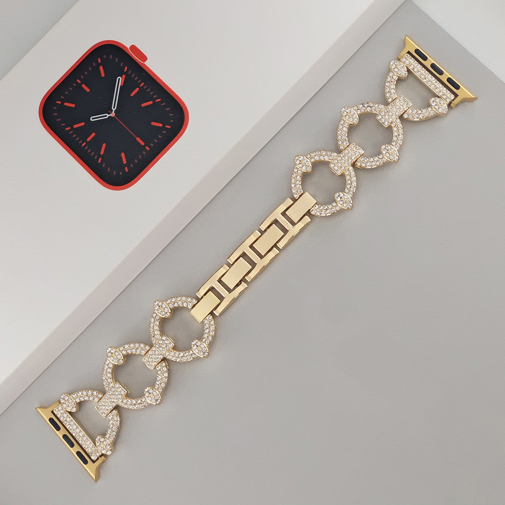 Kimalteleva timanttinen rannekoru Apple Watchille