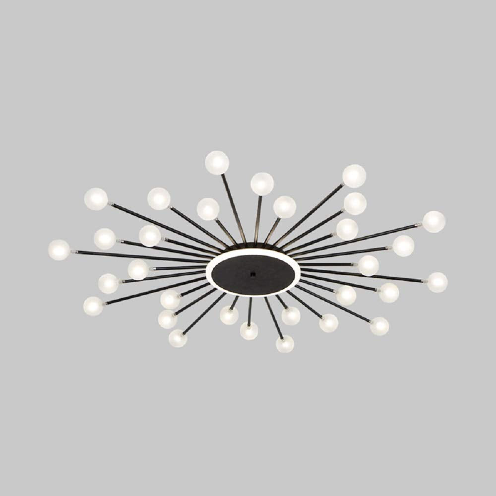 Arisha Nordic LED Flush Mount Ceiling Light Gold/Black Metal Living Room - Neutralighting