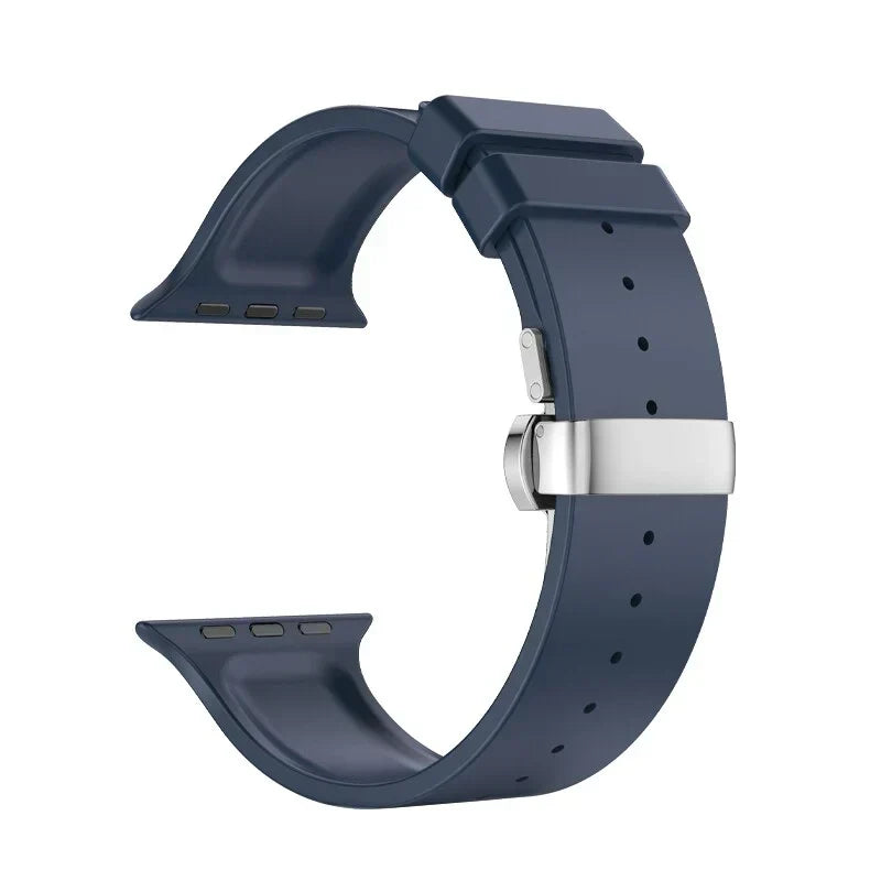 Luxusní pásek s motýlkovou sponou z FKM pro Apple Watch